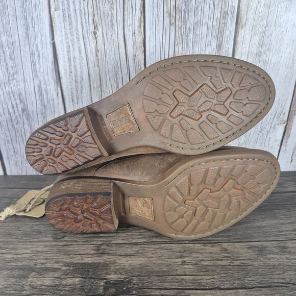 Born Kerri Brown Distressed Leather Women's Sz 6.5 M Ankle Booties (NWT/NWD) - Picture 8 of 10